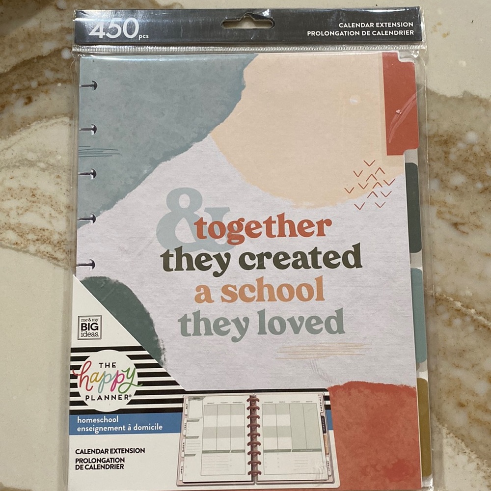 The Happy Planner Calendar Extension Homeschool 450 Piece Brand New in Package
